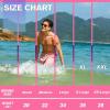 imageBRISIRA Mens Swim Trunks Neon 5quot Bathing Suit Compression Liner Nylon Swim Shorts Beach Swimsuit Swimwear Quick Dry PocketsLightpink