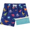 imageBRISIRA Boys Swim Trunks Bathing Suit Compression Boxer Brief Liner AntiChafe Swimsuit Swim Shorts Toddler Kids Youth TeenBlue Dino