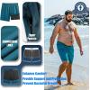 imageBRISIRA Big and Tall Swim Trunks for Men Quick Dry Board Shorts Compression Liner and Zipper Pockets 1X6XCopenblue