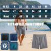imageBRISIRA Big and Tall Swim Trunks for Men Quick Dry Board Shorts Compression Liner and Zipper Pockets 1X6XGrey