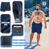 imageBRISIRA Big and Tall Swim Trunks for Men Quick Dry Board Shorts Compression Liner and Zipper Pockets 1X6XNavy