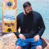 imageBRISIRA Mens Big and Tall UPF 50 Sun Protection Shirts Cooling Rash Guard Long Sleeve Lightweight Quick Dry Fishing RunningNavy