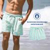 imageBRISIRA Mens Swim Trunks 5 Inch Compression Liner Beach Swim Shorts Bathing Suit Quick Dry 4Way Stretch PocketsAquagreenbaseball