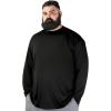 imageBRISIRA Mens Big and Tall UPF 50 Sun Protection Shirts Cooling Rash Guard Long Sleeve Lightweight Quick Dry Fishing RunningBlack