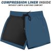 imageBRISIRA Mens Swim Trunks Swim Shorts Quick Dry 5 inch Inseam Beach Shorts with Compression Liner and Zipper PocketCopenblue