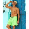 imageBRISIRA Mens Swim Trunks Swim Shorts Quick Dry 5 inch Inseam Beach Shorts with Compression Liner and Zipper PocketFluorescentgreen