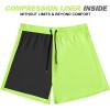 imageBRISIRA Mens Swim Trunks Swim Shorts Quick Dry 5 inch Inseam Beach Shorts with Compression Liner and Zipper PocketFluorescentgreen