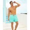 imageBRISIRA Mens Swim Trunks Swim Shorts Quick Dry 5 inch Inseam Beach Shorts with Compression Liner and Zipper PocketGrassgreen
