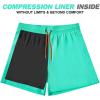 imageBRISIRA Mens Swim Trunks Swim Shorts Quick Dry 5 inch Inseam Beach Shorts with Compression Liner and Zipper PocketGrassgreen