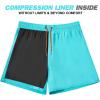 imageBRISIRA Mens Swim Trunks Swim Shorts Quick Dry 5 inch Inseam Beach Shorts with Compression Liner and Zipper PocketLightblue