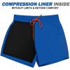imageBRISIRA Mens Swim Trunks Swim Shorts Quick Dry 5 inch Inseam Beach Shorts with Compression Liner and Zipper PocketRoyalblue