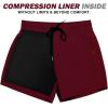 imageBRISIRA Mens Swim Trunks Swim Shorts Quick Dry 5 inch Inseam Beach Shorts with Compression Liner and Zipper PocketWinered