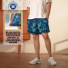 imageBRISIRA Mens Hawaiian Beach Shorts No Liner 5 Inch Lightweight Quick Dry Swim Trunks with Drawstring Elastic Waist ampamp PocketBluetropical