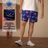 imageBRISIRA Mens Hawaiian Beach Shorts No Liner 5 Inch Lightweight Quick Dry Swim Trunks with Drawstring Elastic Waist ampamp PocketFlamingo