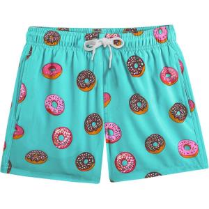 imageBRISIRA Mens Hawaiian Beach Shorts No Liner 5 Inch Lightweight Quick Dry Swim Trunks with Drawstring Elastic Waist ampamp PocketGreendonut