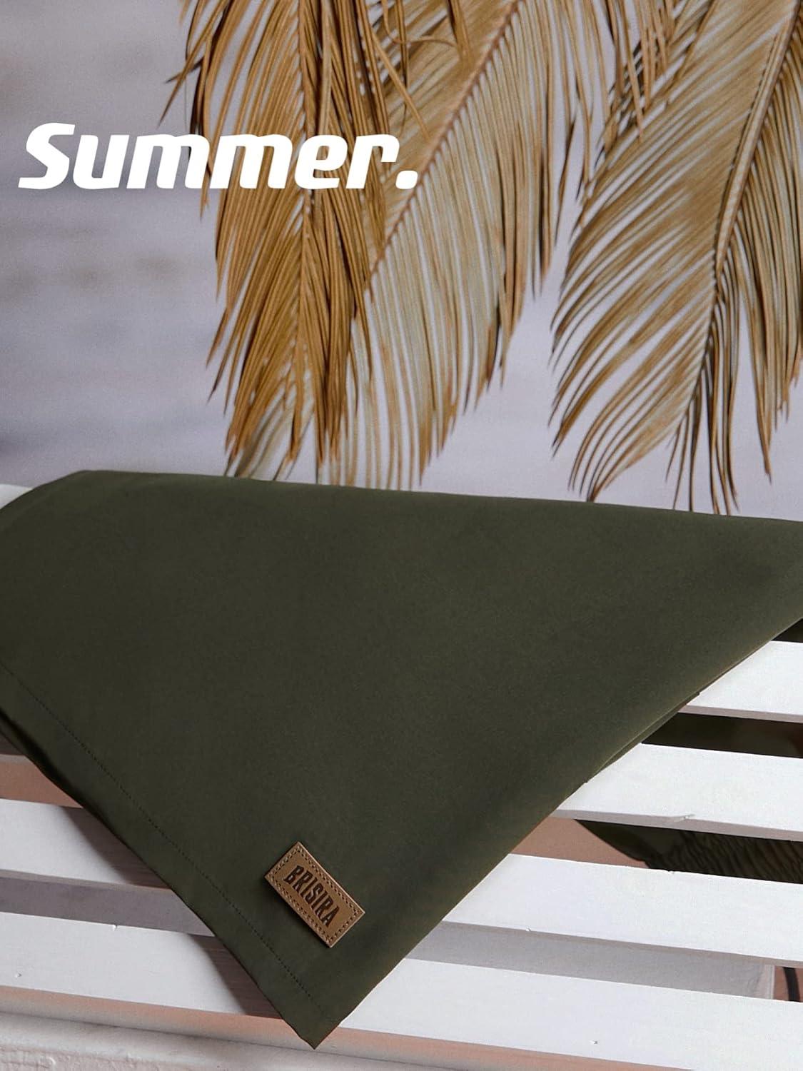 imageBRISIRA Mens Swim Trunks 9 Inch Compression Liner Long Board Shorts Swimwear Bathing Suit AntiChafe Quick Dry Cargo PocketArmygreen