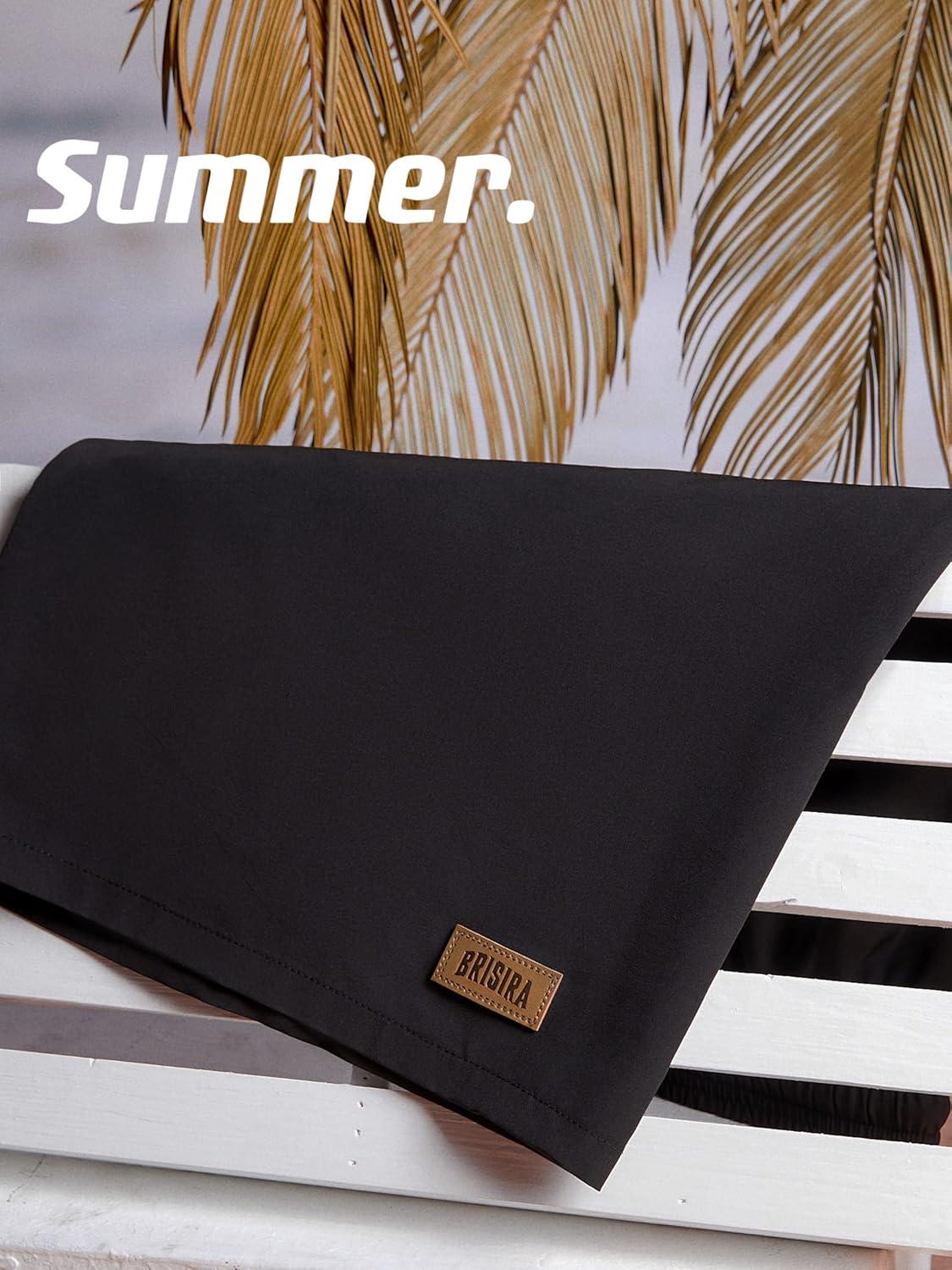 imageBRISIRA Mens Swim Trunks 9 Inch Compression Liner Long Board Shorts Swimwear Bathing Suit AntiChafe Quick Dry Cargo PocketBlackgray