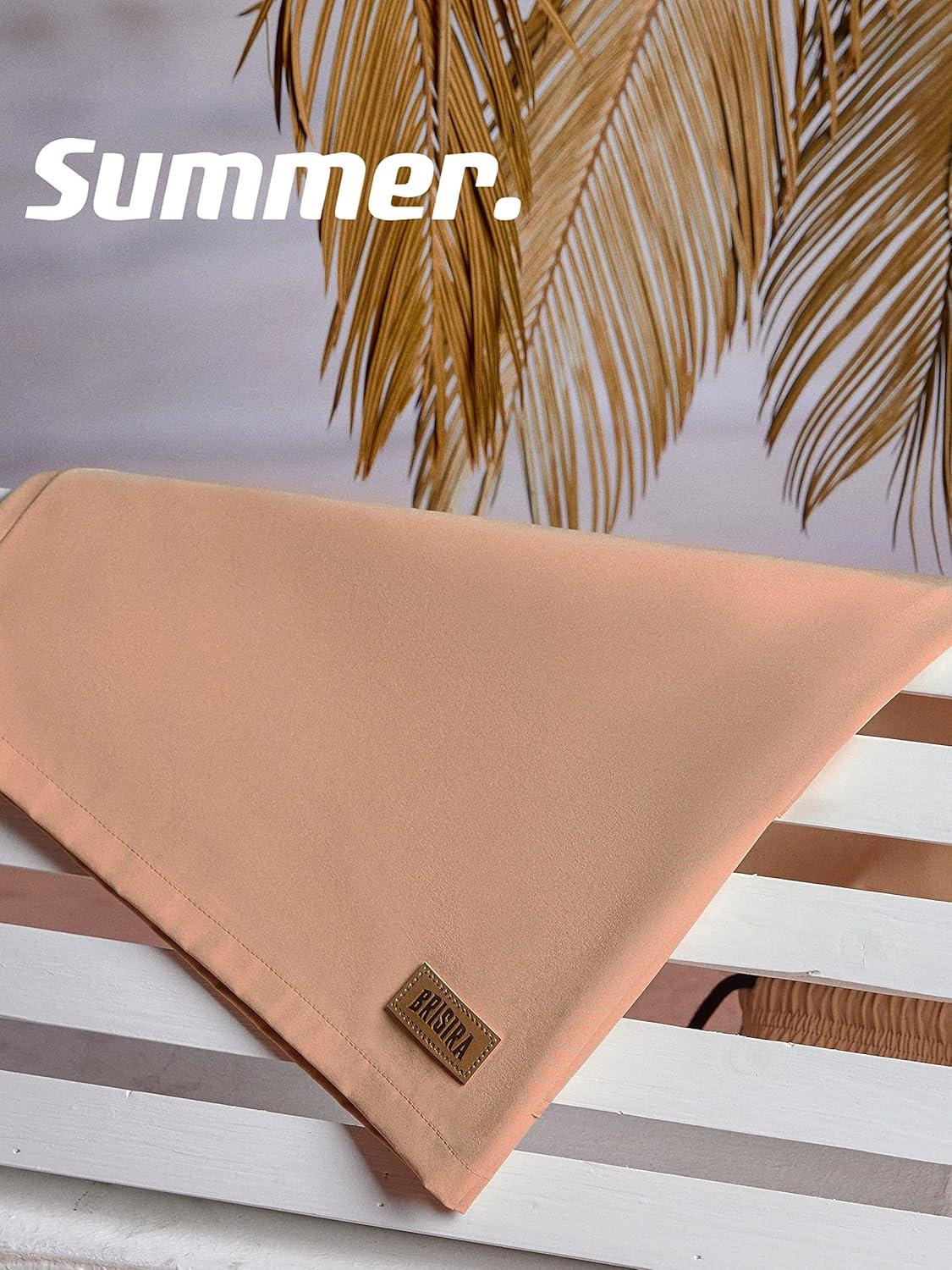 imageBRISIRA Mens Swim Trunks 9 Inch Compression Liner Long Board Shorts Swimwear Bathing Suit AntiChafe Quick Dry Cargo PocketKhaki