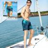 imageBRISIRA Mens Swim Trunks 5 Inch Compression Liner Beach Swim Shorts Bathing Suit Breathable Quick Dry Zipper PocketBluegradient Stripes