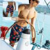 imageBRISIRA Mens Swim Trunks 5 Inch Compression Liner Beach Swim Shorts Bathing Suit Breathable Quick Dry Zipper PocketDenimblue Yellowfloral