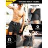 imageBRISIRA Mens Swim Trunks Ribbed Textured 5quot Bathing Suit with Compression Liner Board Shorts Beach Swimsuit Quick Dry PocketBlackstripes