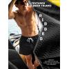 imageBRISIRA Mens Swim Trunks Ribbed Textured 5quot Bathing Suit with Compression Liner Board Shorts Beach Swimsuit Quick Dry PocketBlackstripes