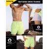 imageBRISIRA Mens Swim Trunks Ribbed Textured 5quot Bathing Suit with Compression Liner Board Shorts Beach Swimsuit Quick Dry PocketTendergreenstripes