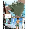 imageBRISIRA Mens Swim Trunks 5quot Textured Compression Liner Quick Dry Bathing Suit Breathable Swimsuit Board Shorts LightweightArmy