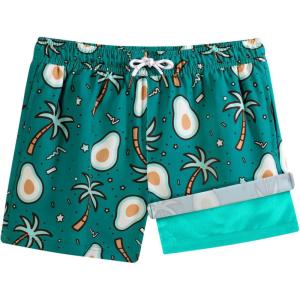 imageBRISIRA Boys Swim Trunks with Compression Liner Youth Bathing Suit Quick Dry AntiChafe Swimsuit Teen Swim Shorts 516YBlue Avocado
