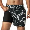 imageBRISIRA Mens 4 inch Swim Trunks with Compression Liner Quick Dry Bathing Suit Beach Swimsuit Board Shorts PocketsBlack