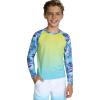 imageBRISIRA Boys Rash Guard UPF 50 Kids Swim Shirt Long Sleeve Fishing SPF Sun Protection Quick Dry Cooling for Youth 616Y