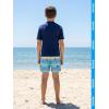 image:imageBRISIRA Boys Swim Trunks Swim Shorts with Compression Liner Stretch Bathing Suit Swimsuit Toddler Kids Youth Teen Quick DryBluestripes Plamtree