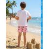 image:imageBRISIRA Boys Swim Trunks Swim Shorts with Compression Liner Stretch Bathing Suit Swimsuit Toddler Kids Youth Teen Quick DryPink Redbus