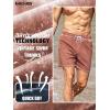 image:imageBRISIRA Mens Swim Trunks Vintage Compression Liner 5 inch Retro Swim Shorts Quick Dry Bathing Suit Lightweight PocketBrown