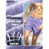image:imageBRISIRA Mens Swim Trunks Vintage Compression Liner 5 inch Retro Swim Shorts Quick Dry Bathing Suit Lightweight PocketGrayish Purple