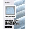 image:imageBRISIRA Mens Swim Trunks Vintage Compression Liner 5 inch Retro Swim Shorts Quick Dry Bathing Suit Lightweight PocketLight Blue