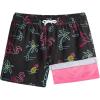 image:imageBRISIRA Boys Swim Trunks Bathing Suit Compression Boxer Brief Liner AntiChafe Swimsuit Swim Shorts Toddler Kids Youth TeenA Neon Tree Flamingo