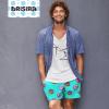 image:imageBRISIRA Mens Hawaiian Beach Shorts No Liner 5 Inch Lightweight Quick Dry Swim Trunks with Drawstring Elastic Waist amp Pocket