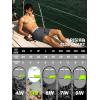 image:imageBRISIRA Mens Swim Trunks 5 Inch Compression Liner Beach Swim Shorts Bathing Suit Quick Dry 4Way Stretch PocketsGrey Palmleaves