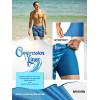 image:imageBRISIRA Mens Swim Trunks 5 Inch Compression Liner Beach Swim Shorts Bathing Suit Quick Dry 4Way Stretch PocketsTiedye Blue Leaves