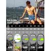 image:imageBRISIRA Mens Swim Trunks 5 Inch Compression Liner Beach Swim Shorts Bathing Suit Quick Dry 4Way Stretch PocketsTiedye Blue Leaves