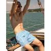 image:imageBRISIRA Mens Swim Trunks 5 Inch Compression Liner Beach Swim Shorts Bathing Suit Quick Dry 4Way Stretch PocketsWhite Blue Waves