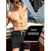 image:imageBRISIRA Mens Swim Trunks 5 Textured Ribbed amp Leopard Bathing Suit Compression Liner Board Shorts Beach Swimsuit Quick DryBlack Leopard