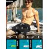 image:imageBRISIRA Mens Swim Trunks 5 Textured Ribbed amp Leopard Bathing Suit Compression Liner Board Shorts Beach Swimsuit Quick DryBlack Leopard