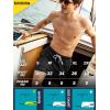 image:imageBRISIRA Mens Swim Trunks 5 Textured Ribbed amp Leopard Bathing Suit Compression Liner Board Shorts Beach Swimsuit Quick DryBlackstripes