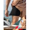 image:imageBRISIRA Mens Swim Trunks 5 Textured Ribbed amp Leopard Bathing Suit Compression Liner Board Shorts Beach Swimsuit Quick DryBrown Leopard