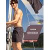 image:imageBRISIRA Mens Swim Trunks 5 Textured Ribbed amp Leopard Bathing Suit Compression Liner Board Shorts Beach Swimsuit Quick DryDarkgrey Leopard