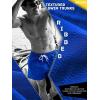 image:imageBRISIRA Mens Swim Trunks 5 Textured Ribbed amp Leopard Bathing Suit Compression Liner Board Shorts Beach Swimsuit Quick DryNavystripes