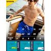 image:imageBRISIRA Mens Swim Trunks 5 Textured Ribbed amp Leopard Bathing Suit Compression Liner Board Shorts Beach Swimsuit Quick DryNavystripes