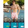 image:imageBRISIRA Mens Swim Trunks 5 Textured Ribbed amp Leopard Bathing Suit Compression Liner Board Shorts Beach Swimsuit Quick DryPinkstripes